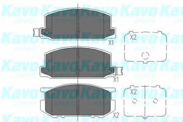 KAVO PARTS KBP8006 Комплект гальмівних колодок, дискове гальмо