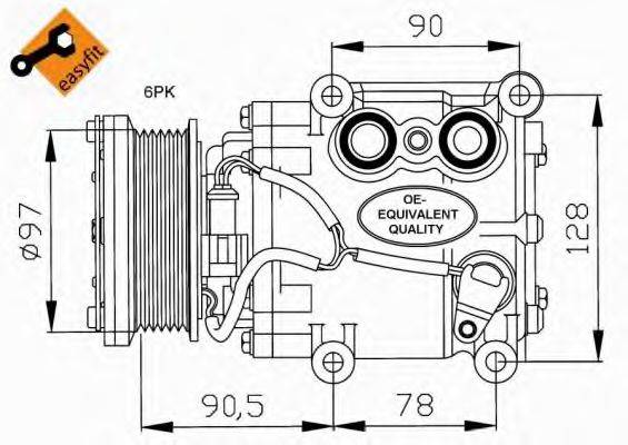 FORD 2S6H19497AB Компресор, кондиціонер