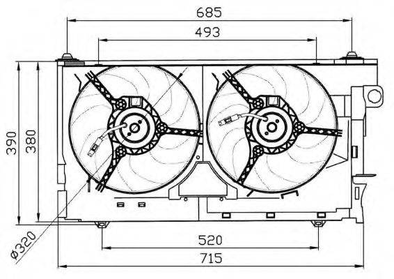 CITROEN 1308P1 Вентилятор, охолодження двигуна