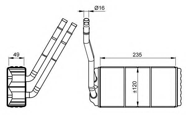 LAND ROVER JEF000050 Теплообмінник, опалення салону