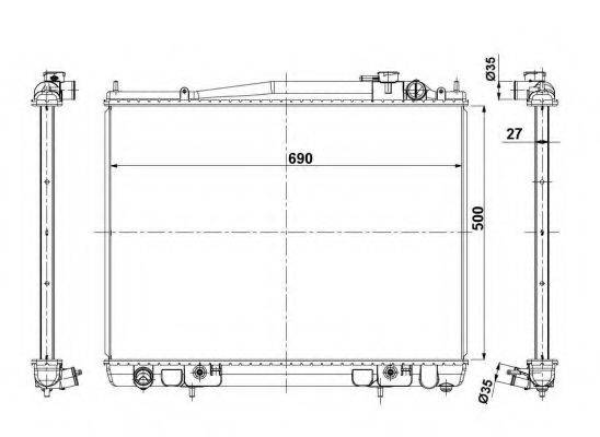 NRF 56088 Радіатор, охолодження двигуна