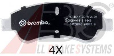 A.B.S. 37272S Комплект гальмівних колодок, дискове гальмо