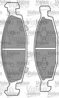 VALEO 597365 Комплект гальмівних колодок, дискове гальмо