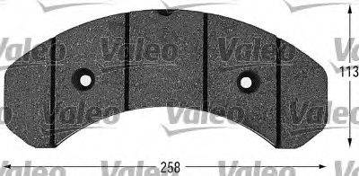 VALEO 29008 Комплект гальмівних колодок, дискове гальмо