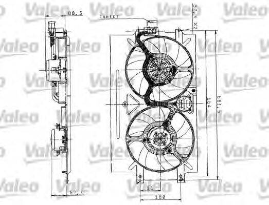 VALEO 698527 Електродвигун, вентилятор радіатора