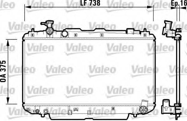 TOYOTA 1640028130 Радіатор, охолодження двигуна