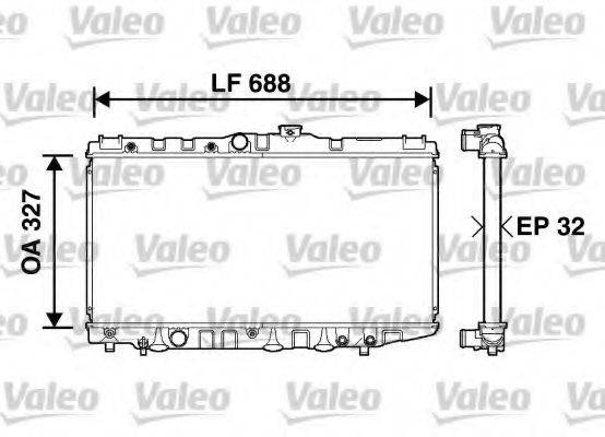 VALEO 734558 Радіатор, охолодження двигуна