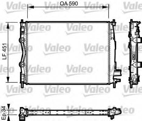 VALEO 735114 Радіатор, охолодження двигуна