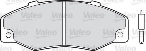 VALEO 551498 Комплект гальмівних колодок, дискове гальмо