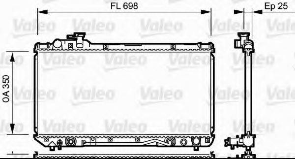 VALEO 734172 Радіатор, охолодження двигуна