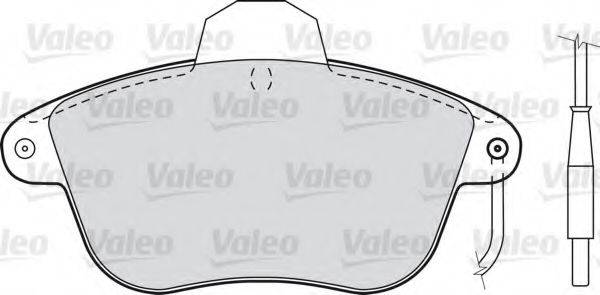 VALEO 598028 Комплект гальмівних колодок, дискове гальмо