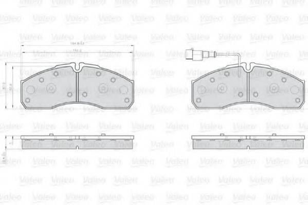 VALEO 873160 Комплект гальмівних колодок, дискове гальмо