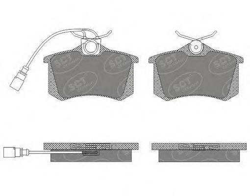 SCT GERMANY SP616PR Комплект гальмівних колодок, дискове гальмо
