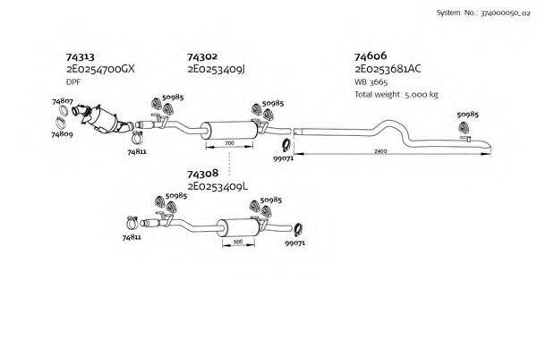 DINEX 37400005002 Система випуску ОГ