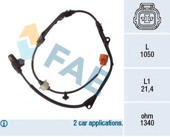 FAE 78114 Датчик, частота обертання колеса