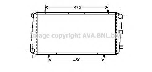 AVA QUALITY COOLING AU2122 Радіатор, охолодження двигуна