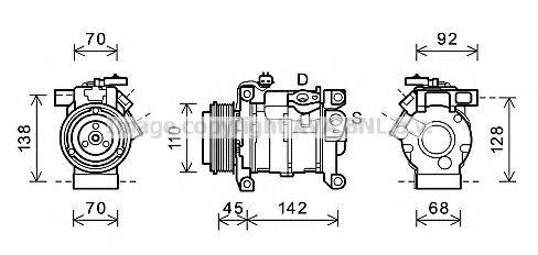 AVA QUALITY COOLING CRK128 Компресор, кондиціонер