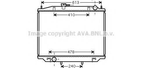 AVA QUALITY COOLING DN2300 Радіатор, охолодження двигуна