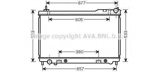 AVA QUALITY COOLING DN2305 Радіатор, охолодження двигуна