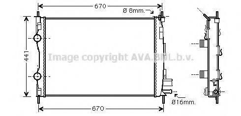 AVA QUALITY COOLING DN2361 Радіатор, охолодження двигуна