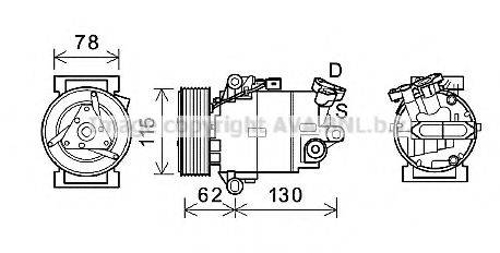 AVA QUALITY COOLING DNK386 Компресор, кондиціонер