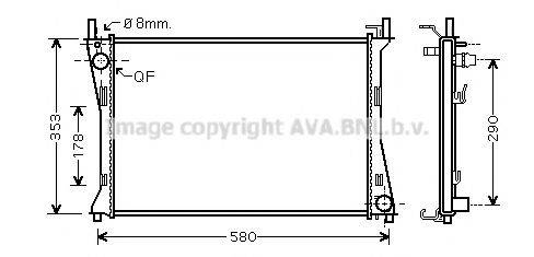 AVA QUALITY COOLING FDA2400 Радіатор, охолодження двигуна