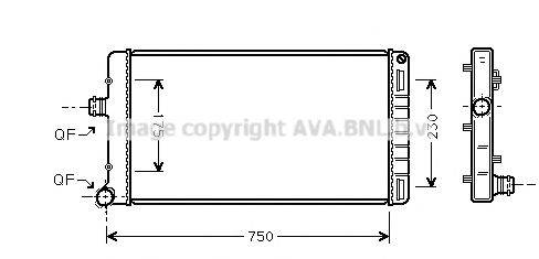 AVA QUALITY COOLING FT2211 Радіатор, охолодження двигуна