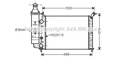 AVA QUALITY COOLING FT2323 Радіатор, охолодження двигуна