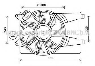 AVA QUALITY COOLING FT7594 Вентилятор, охолодження двигуна