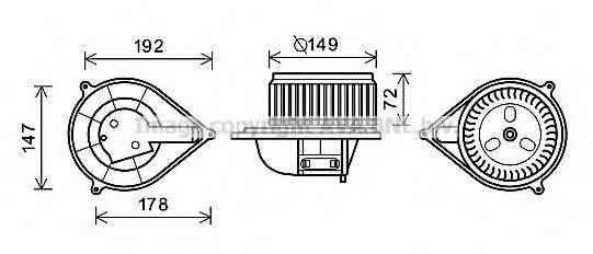 AVA QUALITY COOLING FT8427 Електродвигун, вентиляція салону