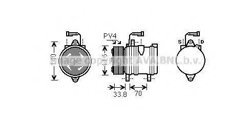 AVA QUALITY COOLING FTK374 Компресор, кондиціонер