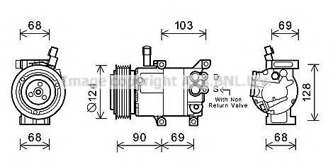 AVA QUALITY COOLING HYK382 Компресор, кондиціонер