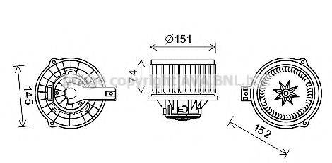 AVA QUALITY COOLING KA8253 Електродвигун, вентиляція салону