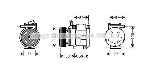 AVA QUALITY COOLING KAAK117 Компресор, кондиціонер