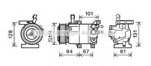 AVA QUALITY COOLING KAK223 Компресор, кондиціонер