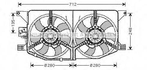 GERI 959020 Вентилятор, охолодження двигуна