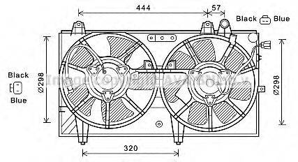 AVA QUALITY COOLING MZ7544 Вентилятор, охолодження двигуна