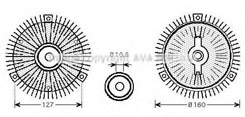OPEL 1340173 Зчеплення, вентилятор радіатора