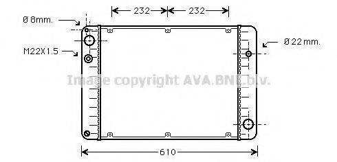 AVA QUALITY COOLING PR2006 Радіатор, охолодження двигуна