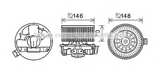 AVA QUALITY COOLING RT8575 Електродвигун, вентиляція салону