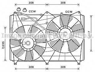 AVA QUALITY COOLING SZ7512 Вентилятор, охолодження двигуна
