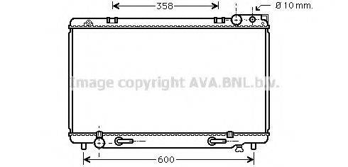 AVA QUALITY COOLING TO2160 Радіатор, охолодження двигуна