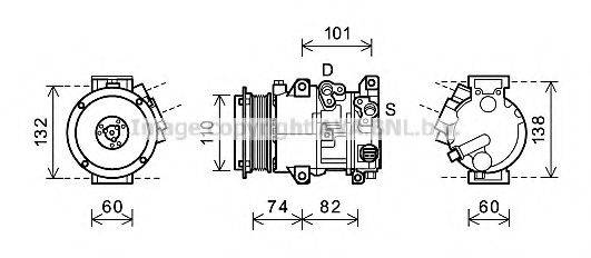 AVA QUALITY COOLING TOK628 Компресор, кондиціонер