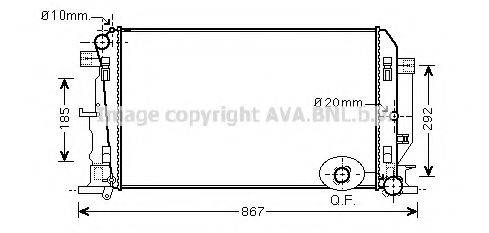 AVA QUALITY COOLING VW2282 Радіатор, охолодження двигуна