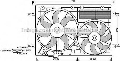 AUDI 1K0959455CP Вентилятор, охолодження двигуна