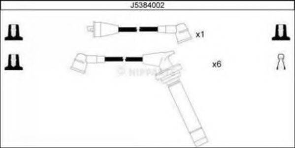 NIPPARTS J5384002 Комплект дротів запалювання