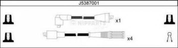 NIPPARTS J5387001 Комплект дротів запалювання