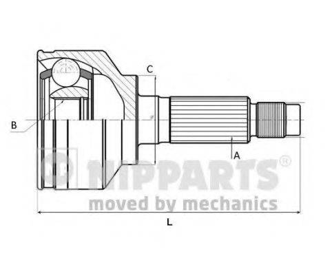 HONDA 44305-SKN-E00 Шарнірний комплект, приводний вал