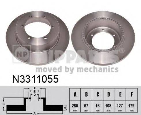 NIPPARTS N3311055 гальмівний диск