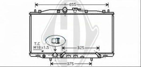 DIEDERICHS 8521906 Радіатор, охолодження двигуна